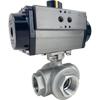 Air Actuated Stainless 3-Way Ball Valves - Rack & Pinion Air Actuated Stainless 3-Way Ball Valves - Rack & Pinion