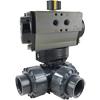 Air Actuated PVC 3-Way Ball Valves- Rack & Pinion Air Actuated PVC 3-Way Ball Valves- Rack & Pinion