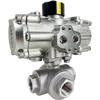 Air Actuated Stainless 3-Way Ball Valve - All Stainless Air Actuated Stainless 3-Way Ball Valve - All Stainless