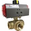 Air Actuated Brass 3-Way Ball Valves - Scotch Yoke Air Actuated Brass 3-Way Ball Valves - Scotch Yoke