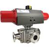 Air Actuated 3-Way Sanitary Ball Valves - Scotch Yoke Air Actuated 3-Way Sanitary Ball Valves - Scotch Yoke
