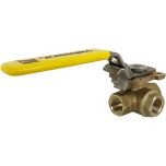 3/8" 3-Way Brass Ball Valve T-Full Port 