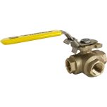 1/2" 3-Way Brass Ball Valve T-Full Port