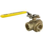 1-1/4" 3-Way Brass Ball Valve T-Full Port