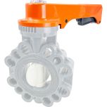 Hand Lever 3-4" PVC Butterfly