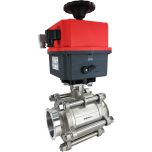 4" Sanitary Ball Valve, 24-240V, Tri-Clamp