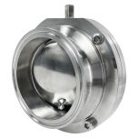 4" Sanitary Butterfly Valve, Tri-Clamp, Bare Stem