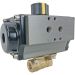 1/4" Air Actuated Brass Ball Valve - Double Acting