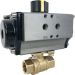 1/2" Air Actuated Brass Ball Valve - Spring Return