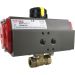 1/4" Air Actuated Brass Ball Valve - Double Acting Scotch Yoke