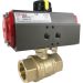 1" Air Actuated Brass Ball Valve - Double Acting Scotch Yoke