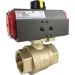 1-1/2" Air Actuated Brass Ball Valve - Double Acting Scotch Yoke