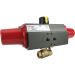3/8" Air Actuated Brass Ball Valve - Spring Return Scotch Yoke