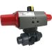 1/2" Air Actuated PVC Ball Valve - Spring Return- Scotch Yoke