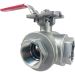 2" Stainless 3-Way Ball Valve, L-Port,  Direct Mount