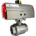 1-1/2" Air Actuated Stainless Ball Valve - Double Acting Scotch Yoke