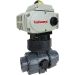 1-1/4" Electric Actuated PVC Ball Valve 110 VAC