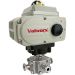 1/2" Sanitary Ball Valve, T-Port, 110 VAC, Tri-Clamp