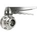 1-1/2" Sanitary Butterfly Valve, Tri-Clamp w/ Handle