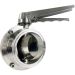 4" Sanitary Butterfly Valve, Tri-Clamp w/ Handle