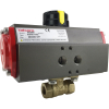 1/4" Air Actuated Brass Ball Valve - Double Acting Scotch Yoke
