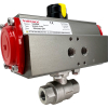 3/8" Air Actuated Stainless Ball Valve - Double Acting Scotch Yoke
