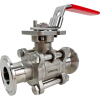1" Sanitary Ball Valve, Direct Mount, Tri-Clamp