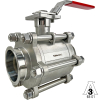 4" Sanitary Ball Valve, Direct Mount, Tri-Clamp