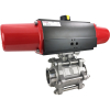 2-1/2" Sanitary Ball Valve, Spring Return Scotch Yoke, Tri-Clamp