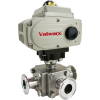 1" Sanitary Ball Valve, L-Port, 110 VAC, Tri-Clamp