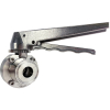 1" Sanitary Butterfly Valve, Tri-Clamp w/ Handle