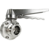 1-1/2" Sanitary Butterfly Valve, Tri-Clamp w/ Handle