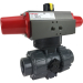 1" Air Actuated PVC Ball Valve - Spring Return- Scotch Yoke