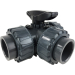 2" 3-Way L-port PVC Ball Valve - EPDM/Teflon Seals