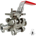 1/2" Sanitary Ball Valve, Direct Mount, Tri-Clamp