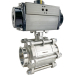 4" Sanitary Ball Valve, Double Acting Rack & Pinion, Tri-Clamp