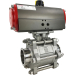 2-1/2" Sanitary Ball Valve, Double Acting Scotch Yoke, Tri-Clamp