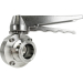1-1/2" Sanitary Butterfly Valve, Tri-Clamp w/ Handle