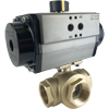 Air Actuated Brass 3-Way Ball Valves Air Actuated Brass 3-Way Ball Valves