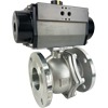 Air Actuated Stainless Flanged Ball Valves - Rack & Pinion