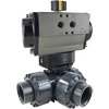 Air Actuated PVC 3-Way Ball Valves - Rack & Pinion