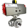 Air Actuated Stainless 3-Way Ball Valves Air Actuated Stainless 3-Way Ball Valves