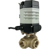 Electric Actuated 3-Way Brass Ball Valves - Compact