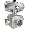 Air Actuated 3-Way Sanitary Ball Valves - All Stainless Air Actuated 3-Way Sanitary Ball Valves - All Stainless